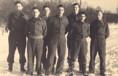 Cyril&rsquo;s brother Ian (3rd from left) in Prisoner of War camp in Germany. He was captured in Crete in May 1941.