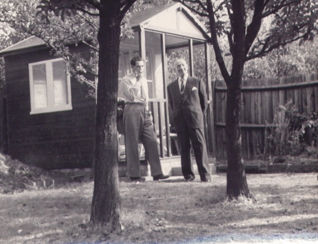 Cyril&rsquo;s brother Joss with Father, 
approx 1946