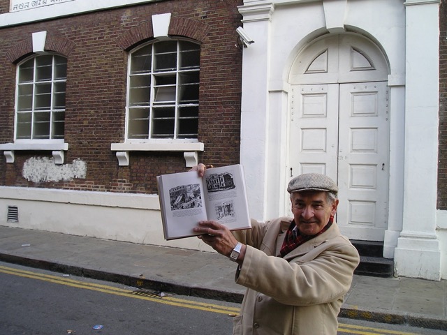 Picture in the book showing where an uncle and two cousins of Cyril were killed in the Blitz in 1941.