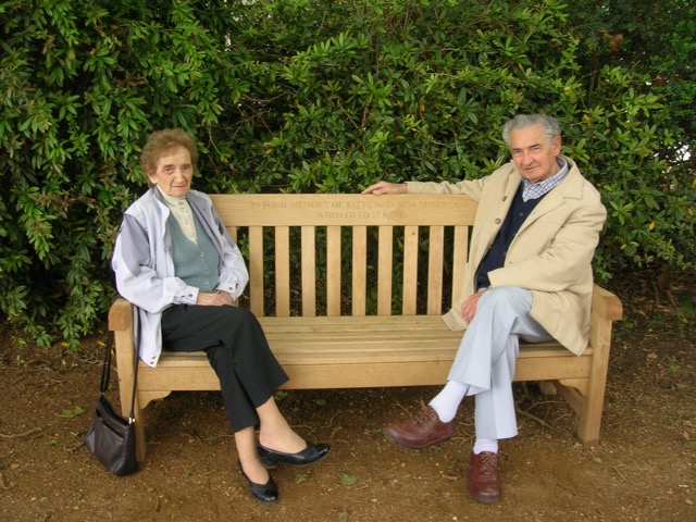 with Renee on the bench dedicated to brother Joss & his wife Kitty